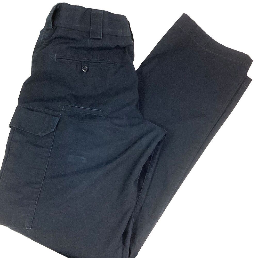 5.11 Tactical Pant Women Sz 12 Blue Ripstop Straight Flat-Front Work/Dress 64371